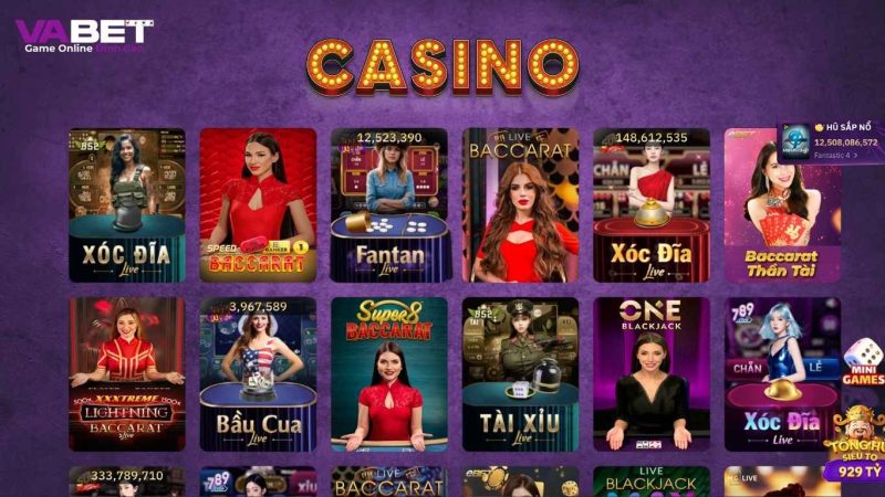 Điểm danh những tựa game Hot nhất Casino VABET